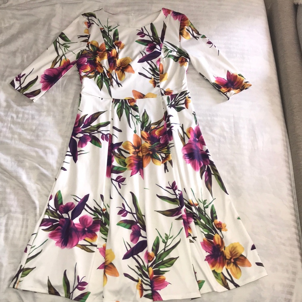 White Floral Dress